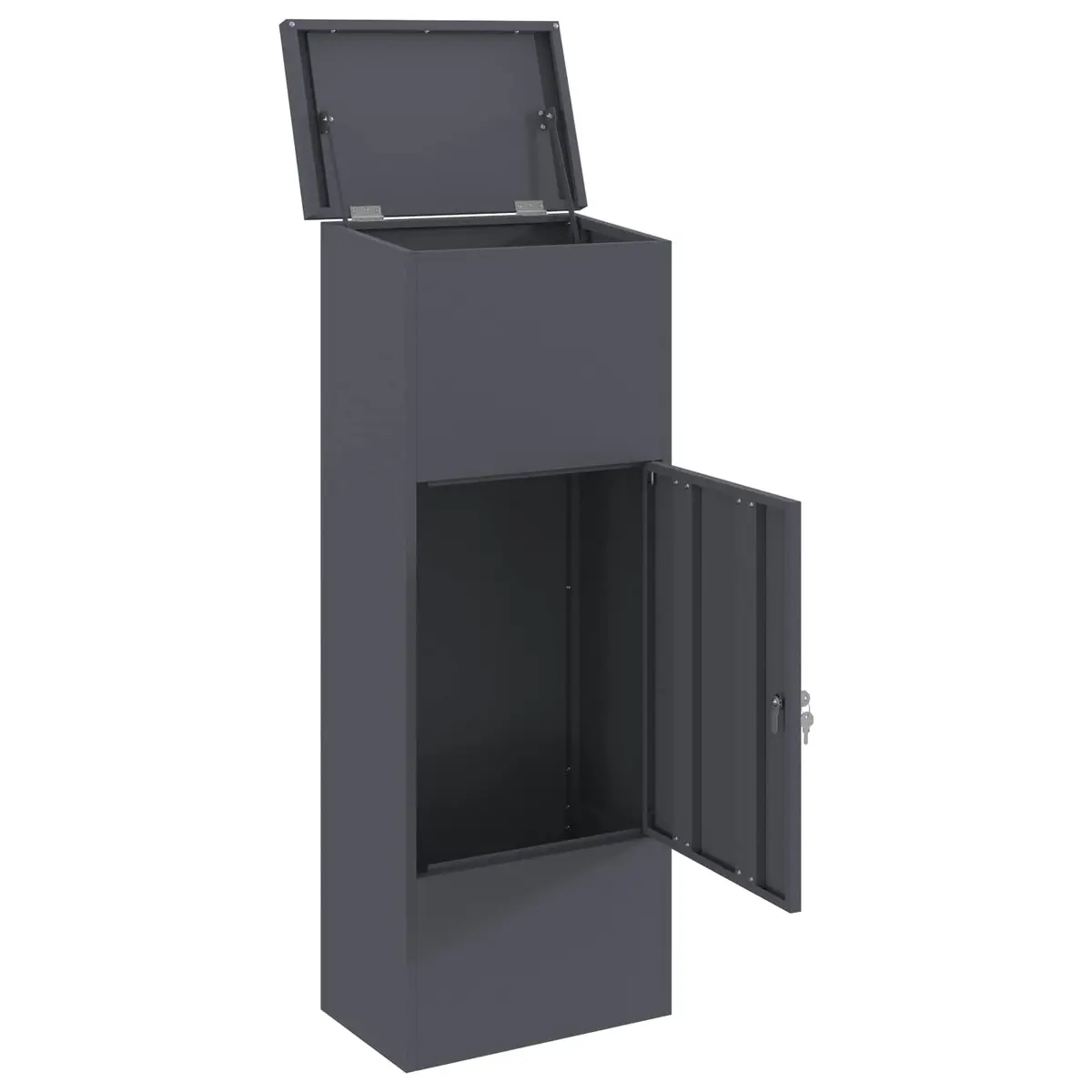 Parcel Drop Box Outdoor Steel 44.5 x 29 x 110.5 cm Anthracite