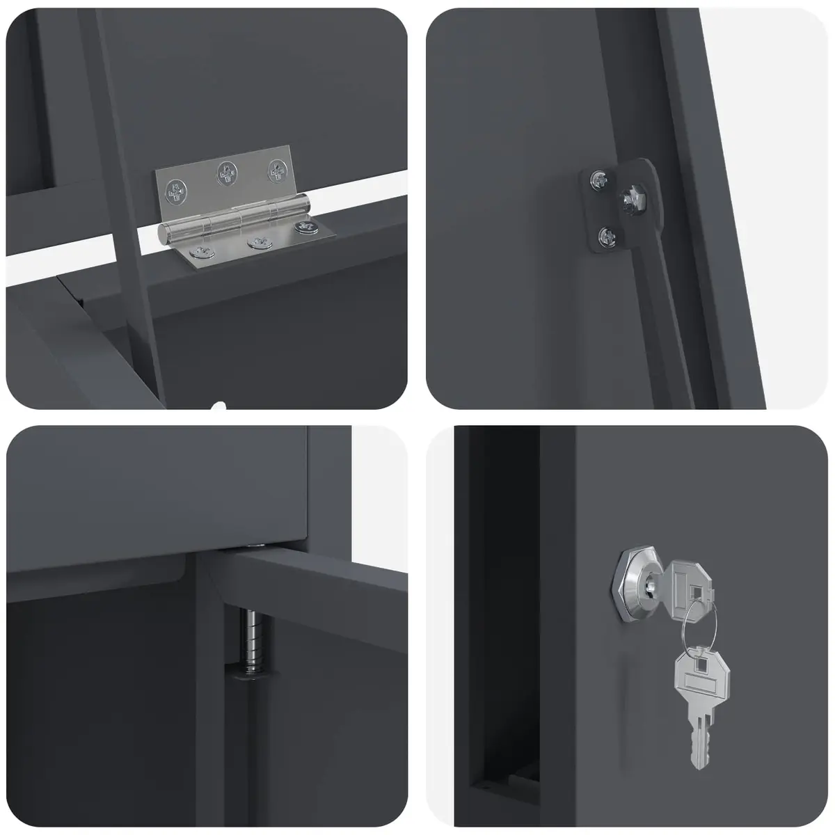Parcel Drop Box Outdoor Steel 44.5 x 29 x 110.5 cm Anthracite