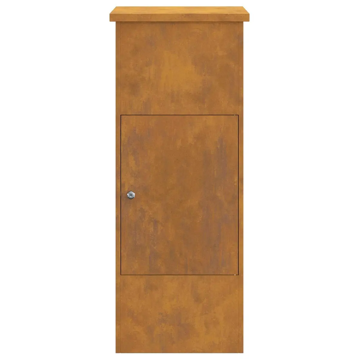 Parcel Drop Box Outdoor Secure Lock 44.5 x 29 x 110.5 cm Steel Weathering Brown