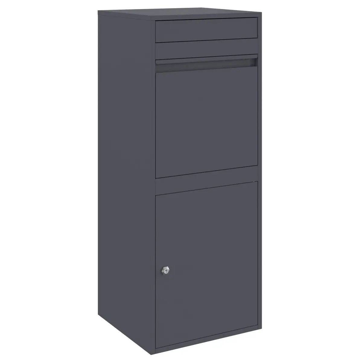 Parcel Drop Box Steel Secure Outdoor Garden Mailbox Anthracite 41 x 38 x 103 cm