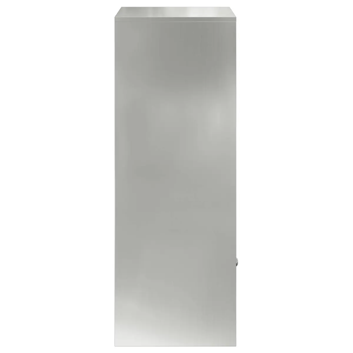 Outdoor Parcel Drop Box Silver Galvanised Steel Deadbolt Lock Garden 47.5 x 38 x 59 cm