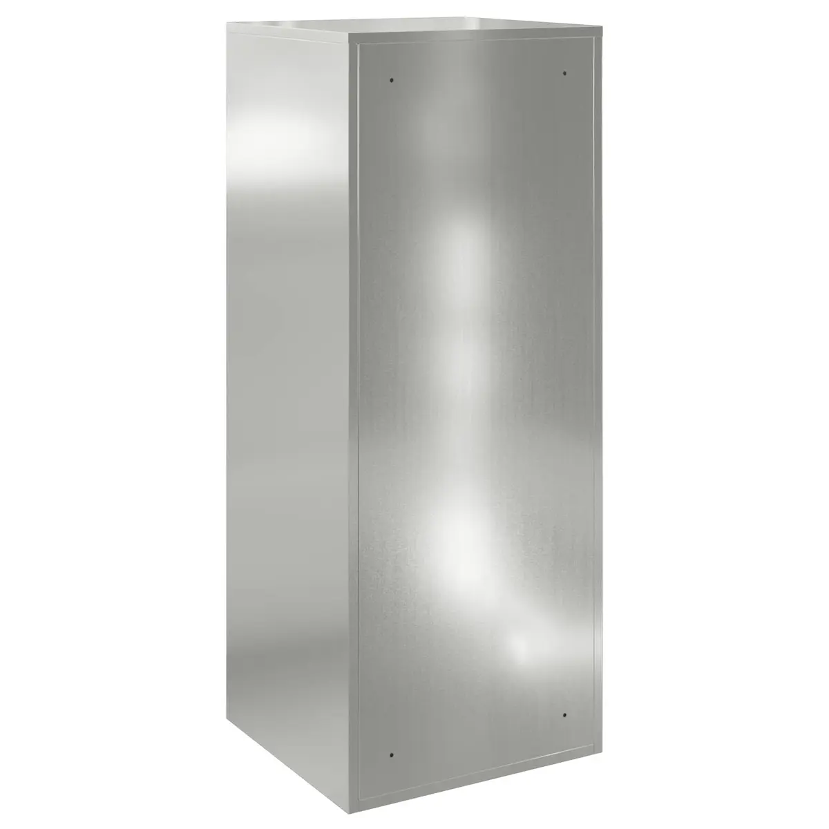 Outdoor Parcel Drop Box Silver Galvanised Steel Deadbolt Lock Garden 47.5 x 38 x 59 cm