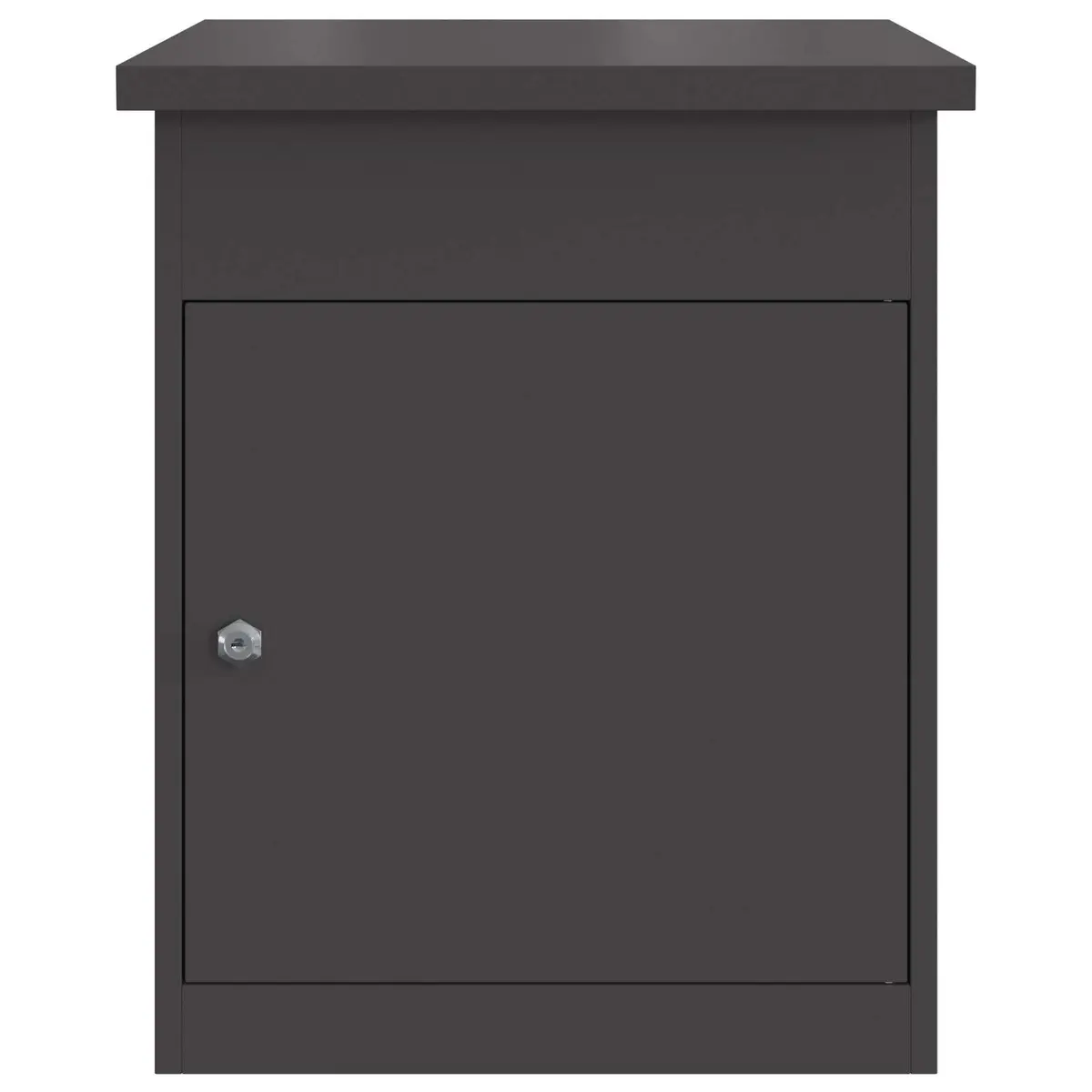 Parcel Drop Box Outdoor Mailbox Black 47.5 x 38 x 59 cm Steel