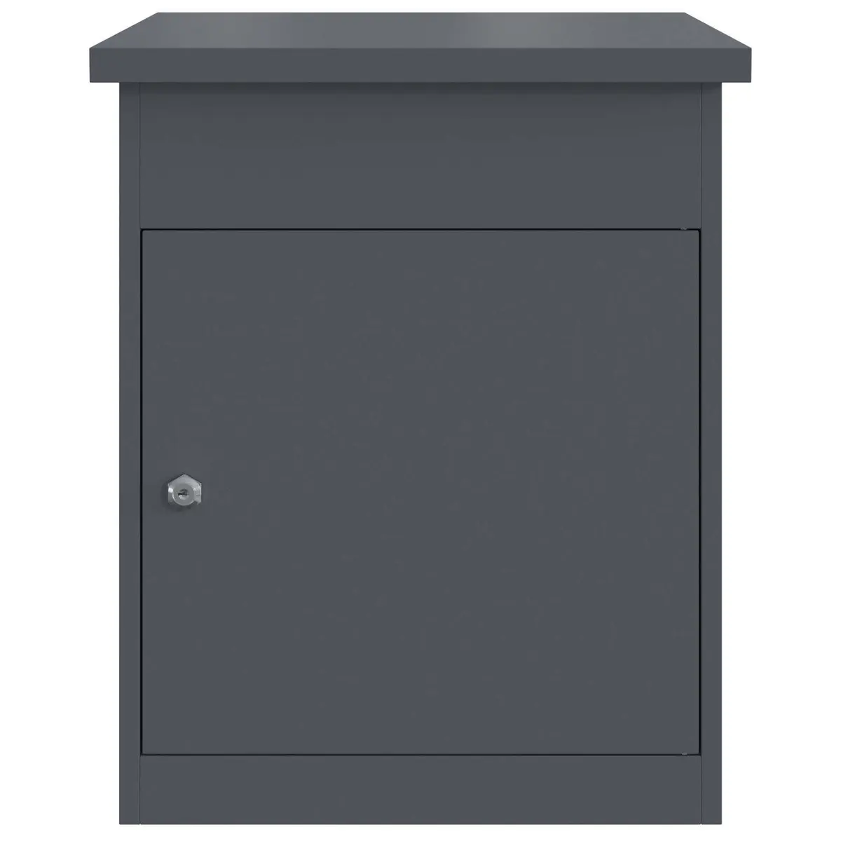 Parcel Drop Box Outdoor Garden Storage Steel Weatherproof Anthracite 47.5 x 38 x 59 cm