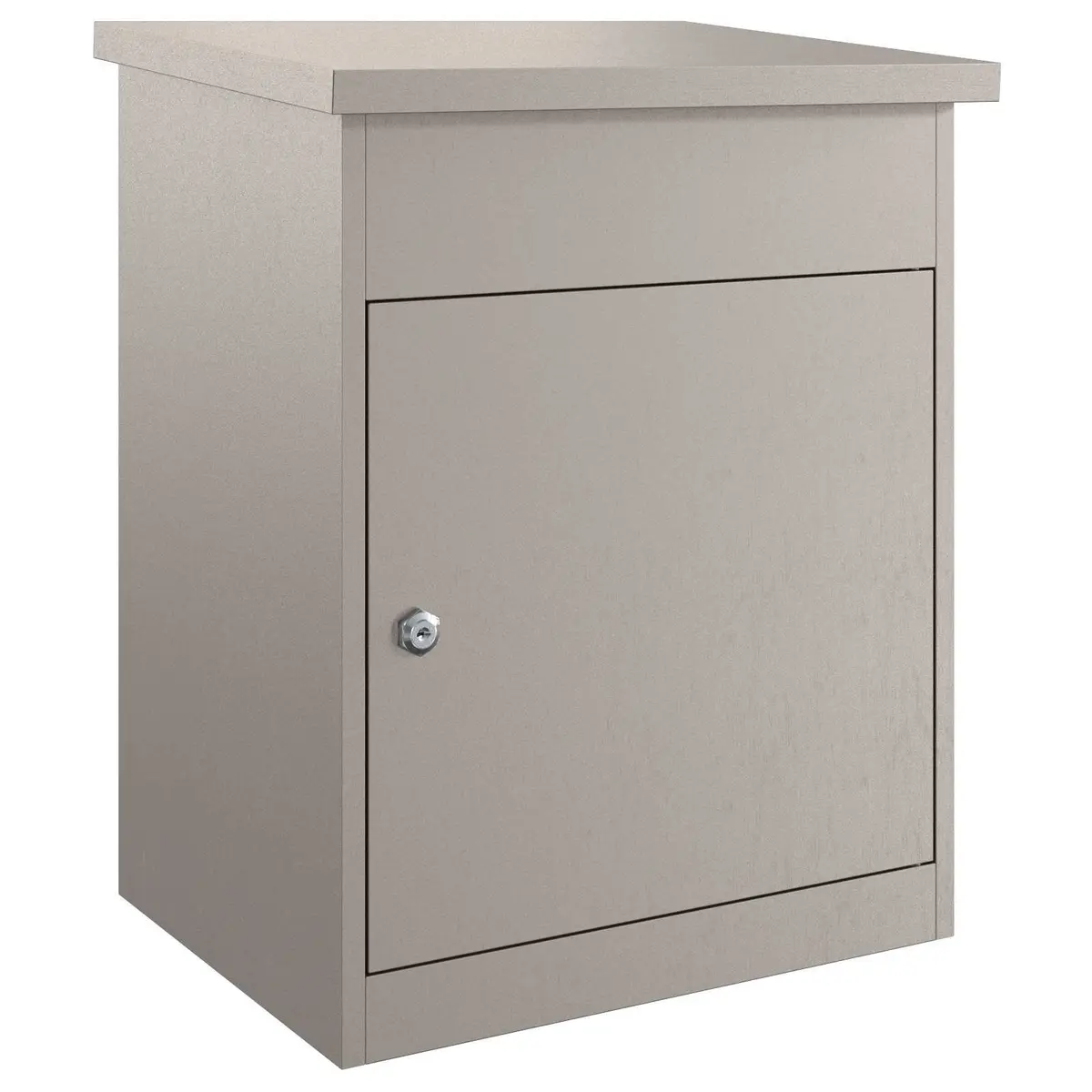 Parcel Drop Box Outdoor Secure Weatherproof Steel 47.5x38x59cm Brown