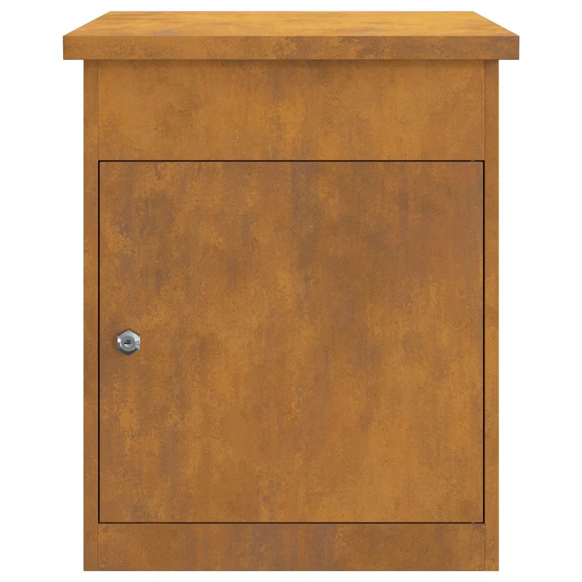 Parcel Drop Box Outdoor Secure Weatherproof Steel 47.5x38x59cm Brown