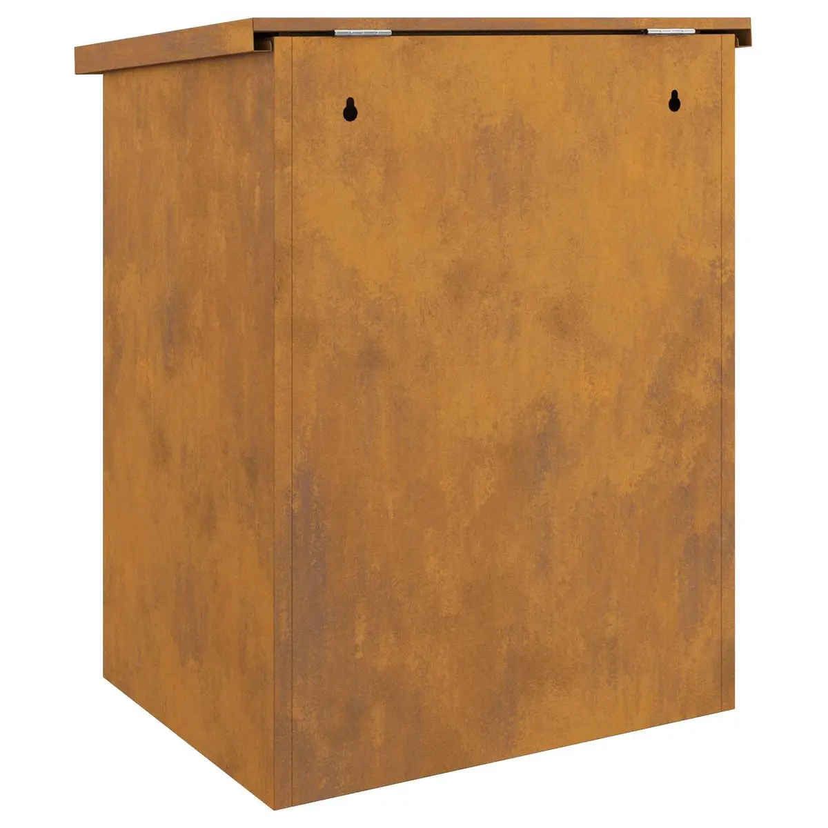 Parcel Drop Box Outdoor Secure Weatherproof Steel 47.5x38x59cm Brown
