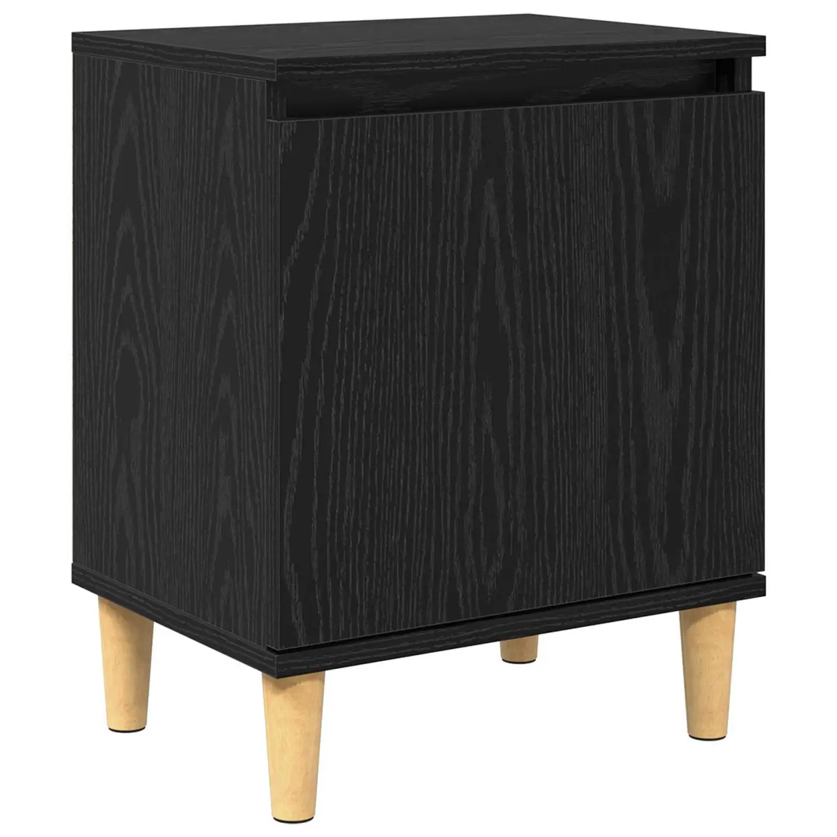 Bedside Cabinet Nightstand Modern Engineered Wood 40 x 30 x 50 cm Black Oak