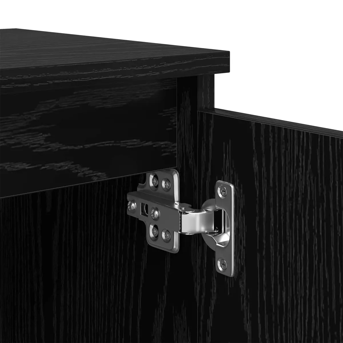 Bedside Cabinet Nightstand Modern Engineered Wood 40 x 30 x 50 cm Black Oak