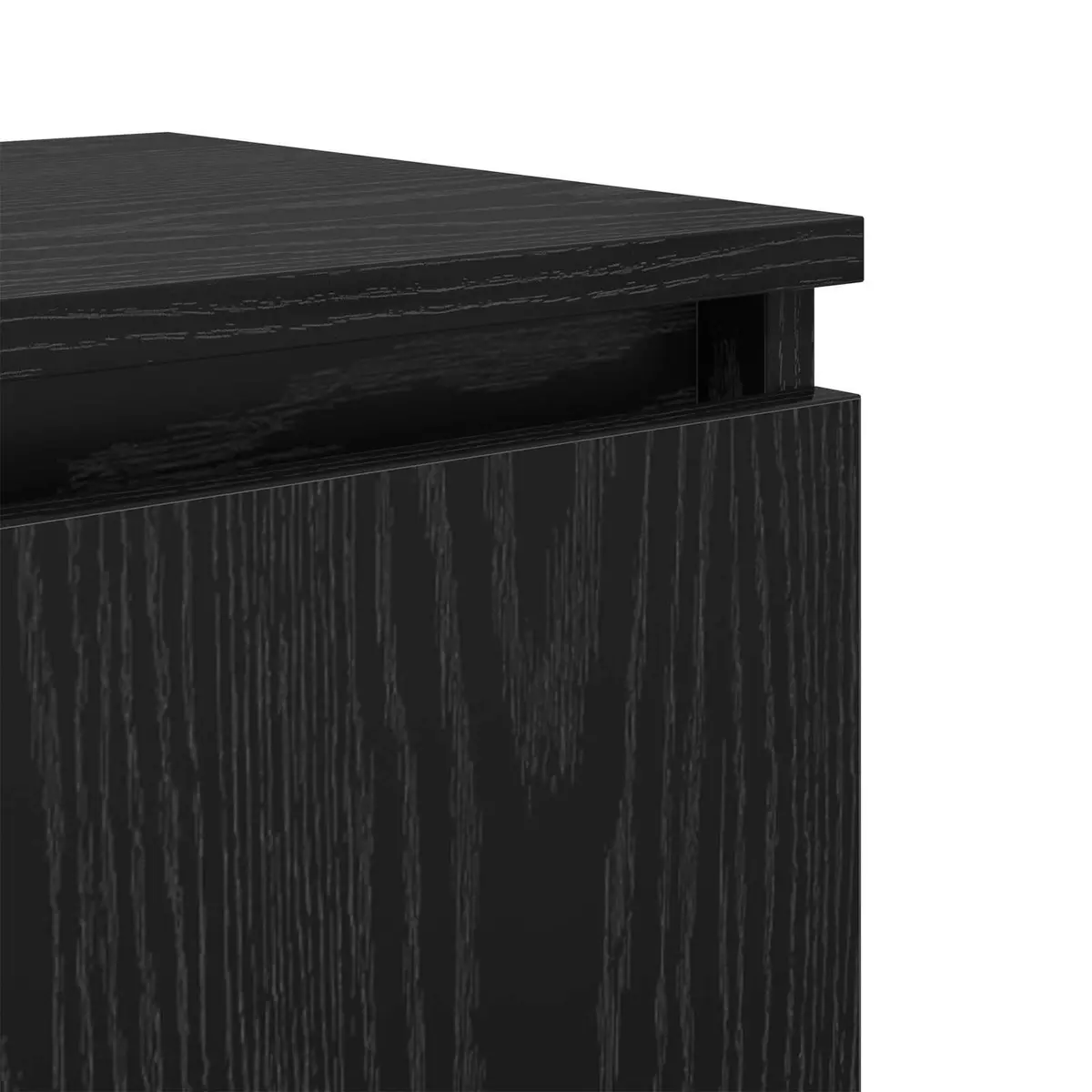 Bedside Cabinet Nightstand Modern Engineered Wood 40 x 30 x 50 cm Black Oak