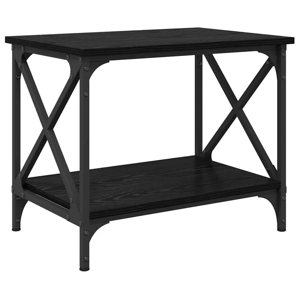Coffee Table Black Oak Indoor Living Room Accent 55cm Engineered Wood