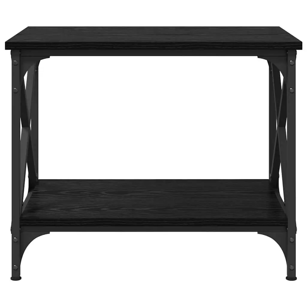 Coffee Table Black Oak Indoor Living Room Accent 55cm Engineered Wood