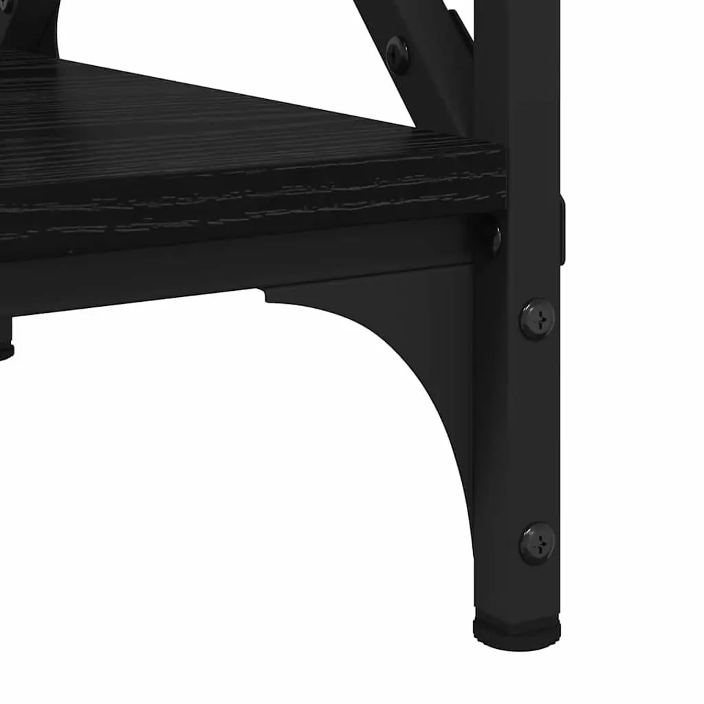 Coffee Table Black Oak Indoor Living Room Accent 55cm Engineered Wood