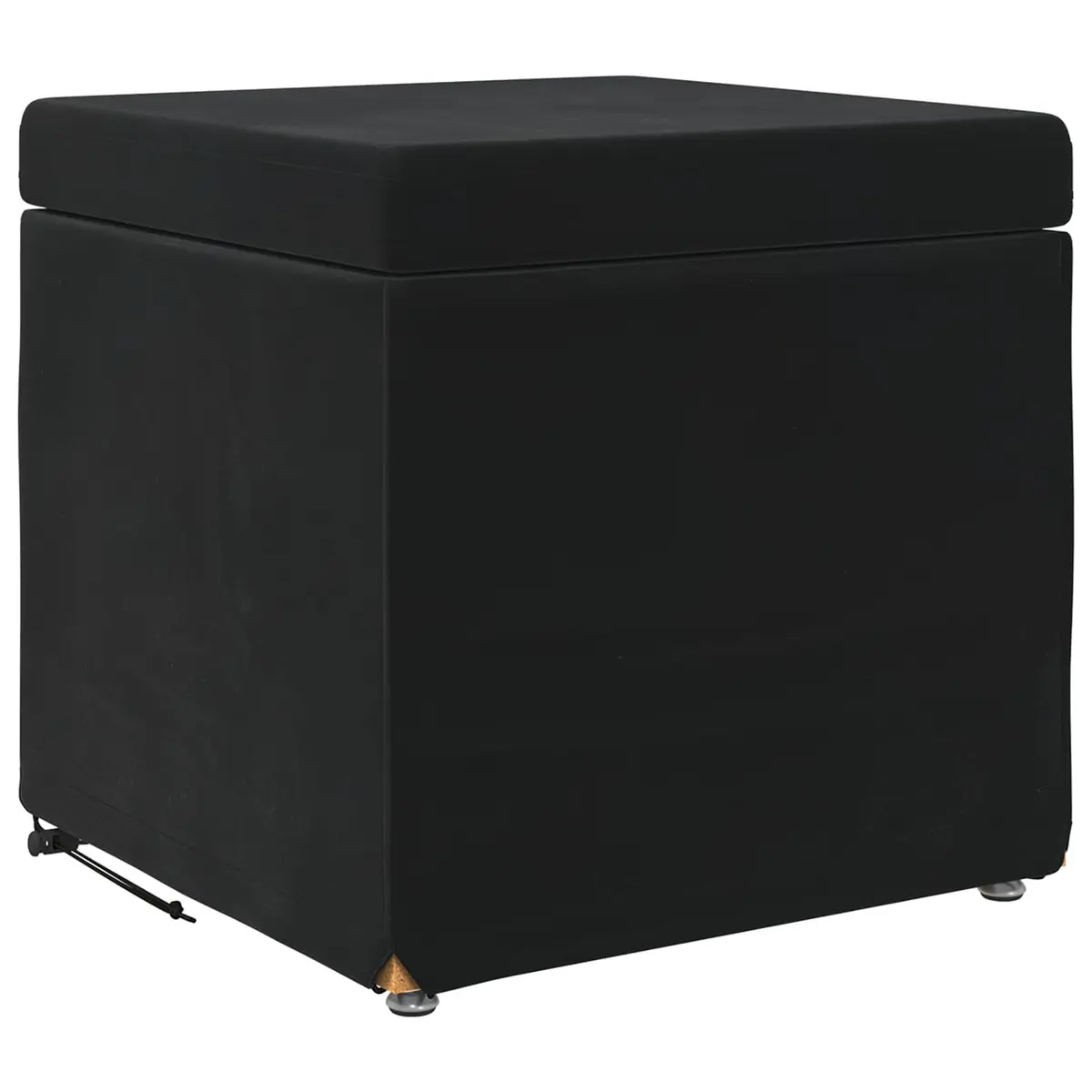 Black Velvet Bar Stool Backless Modern Design Kitchen Counter Dining Furniture
