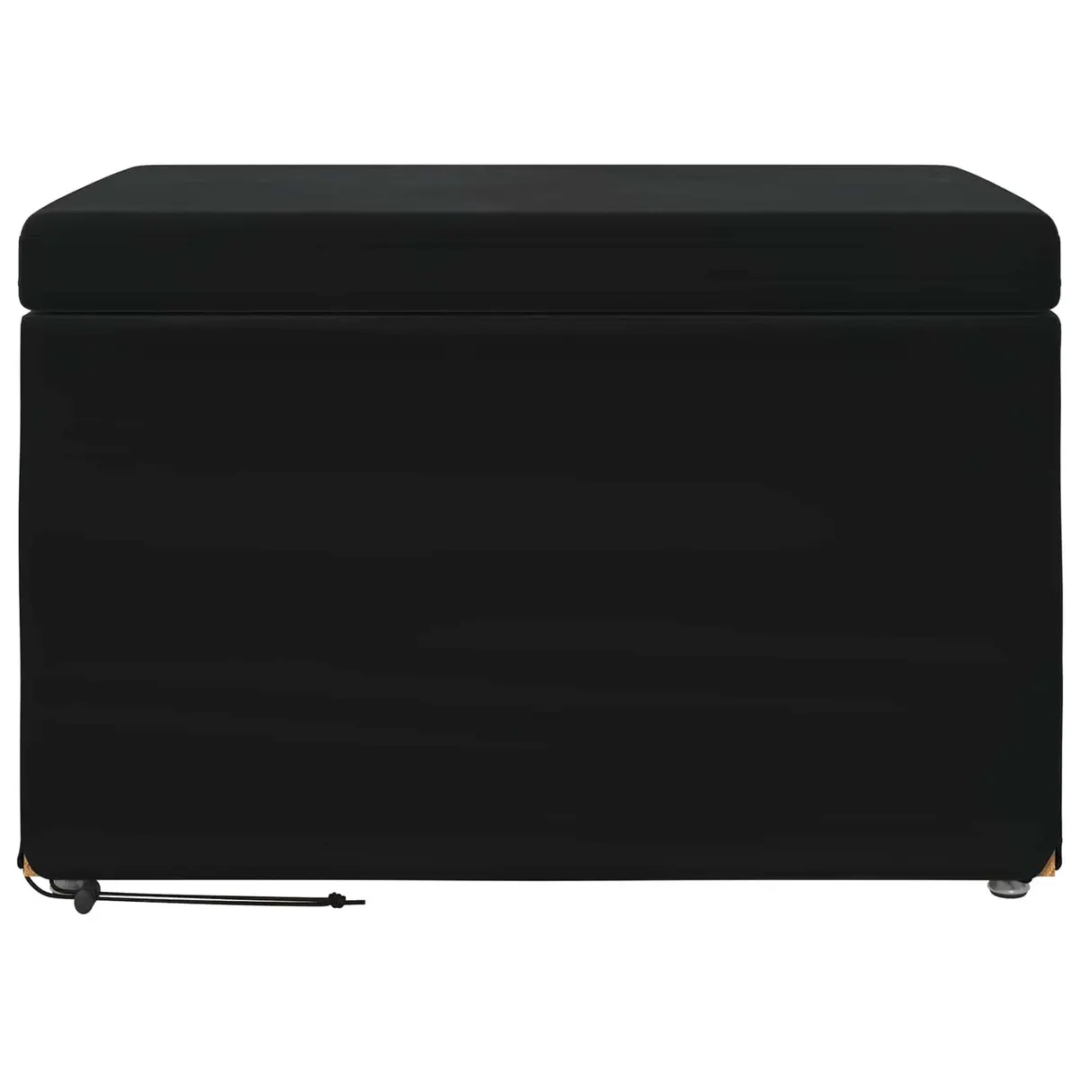 Black Velvet Bar Stool Modern Kitchen Counter Seat Backless Cushioned 61x41x40 cm