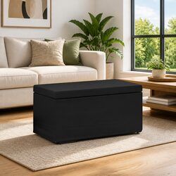 Black Bar Stool Backless Kitchen Counter Seat Faux Leather Bun Feet Modern
