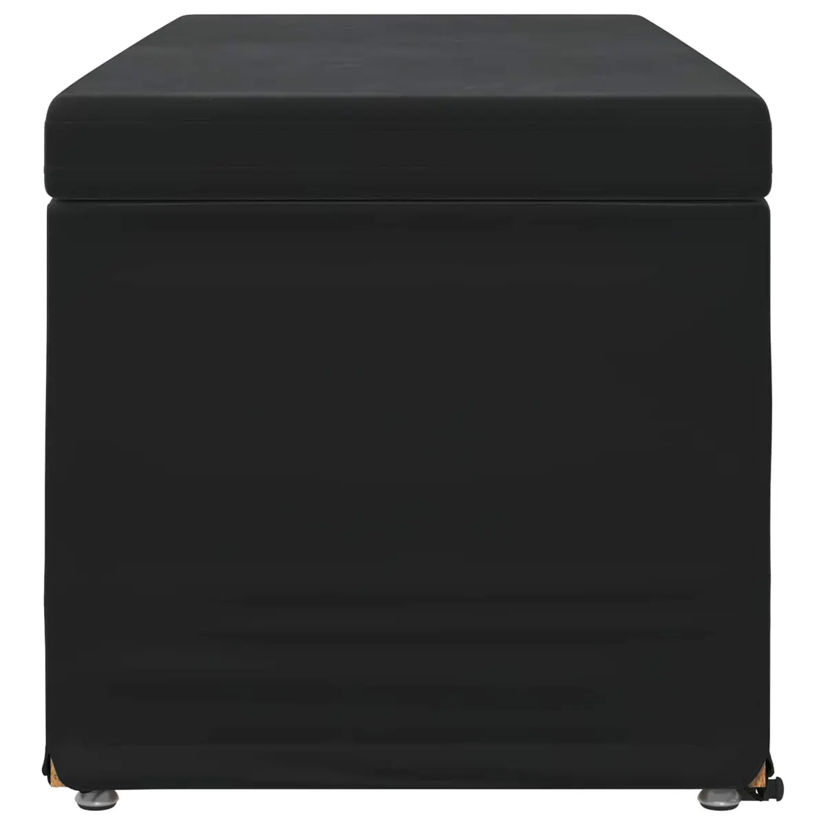 Black Backless Bar Stool with Soft Cushion