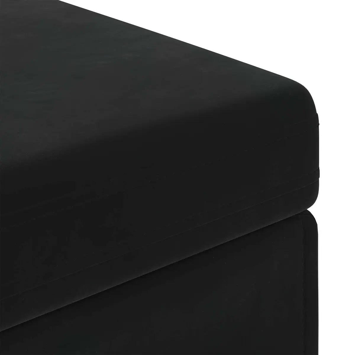 Black Backless Bar Stool with Soft Cushion