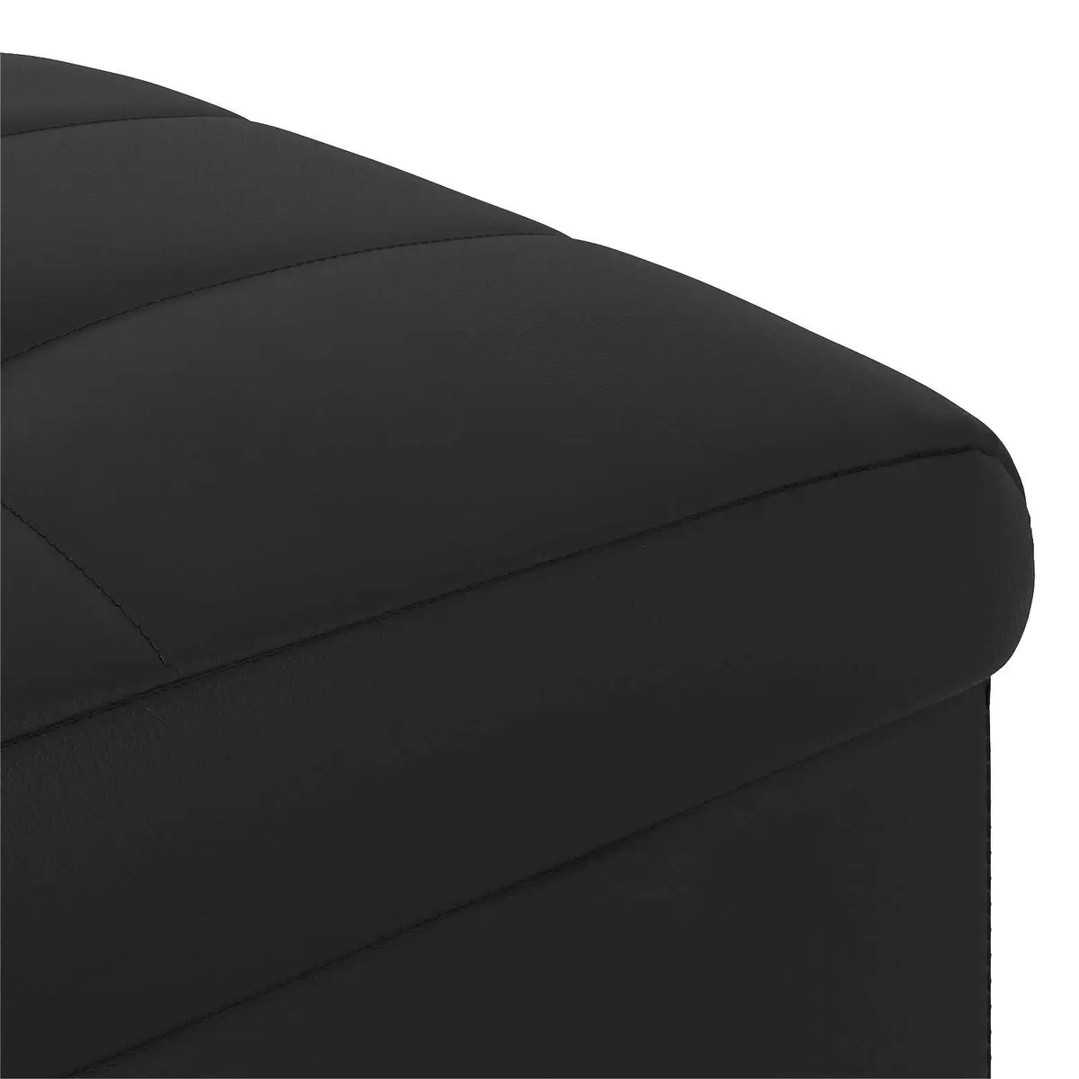 Black Ottoman with Cushion and Hidden Storage