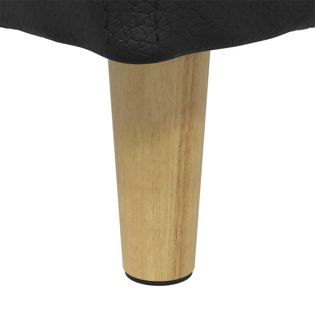 Black Ottoman with Cushion and Hidden Storage