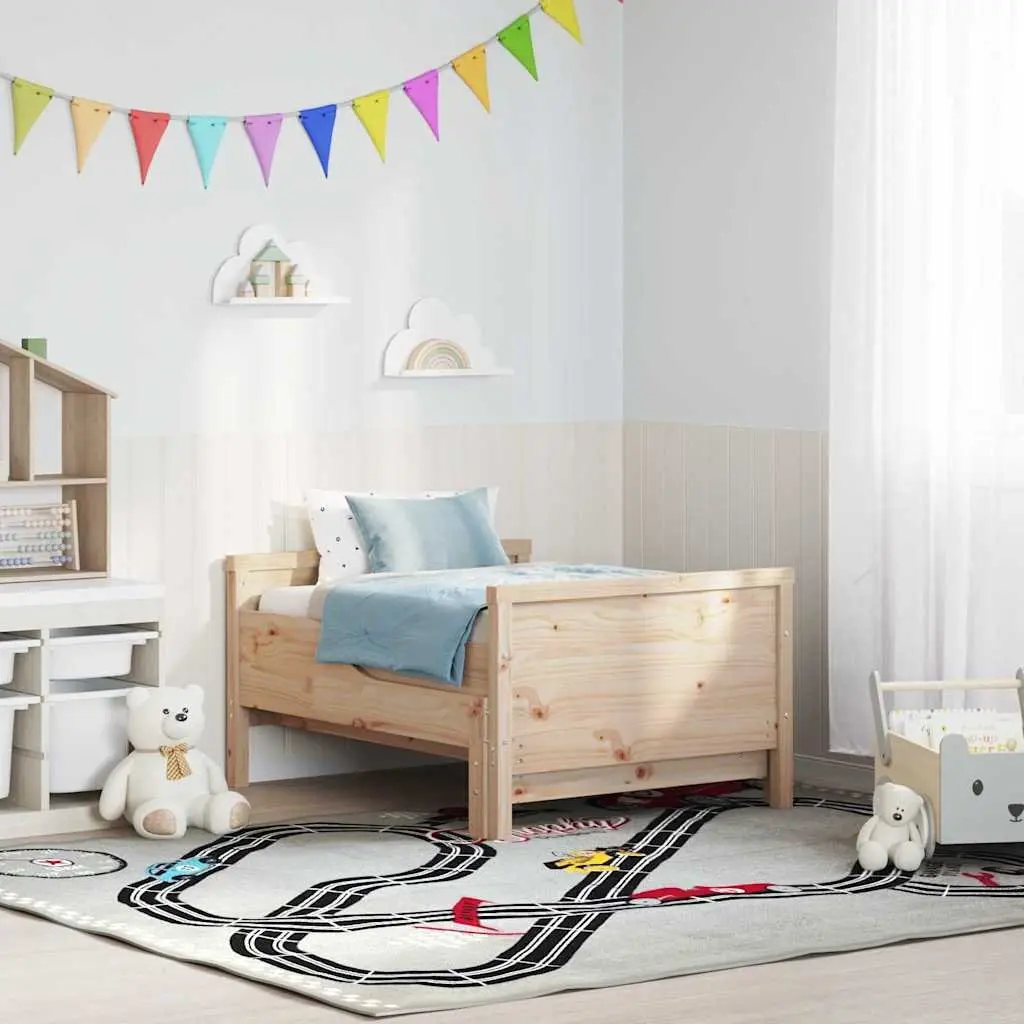 Bed Frame Kids Bedroom Furniture Engineered Wood 80 x 200 cm Beige