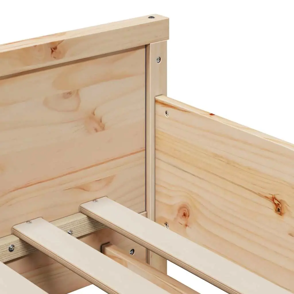 Bed Frame Kids Bedroom Furniture Engineered Wood 80 x 200 cm Beige