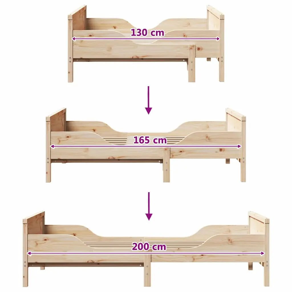 Bed Frame Kids Bedroom Furniture Engineered Wood 80 x 200 cm Beige