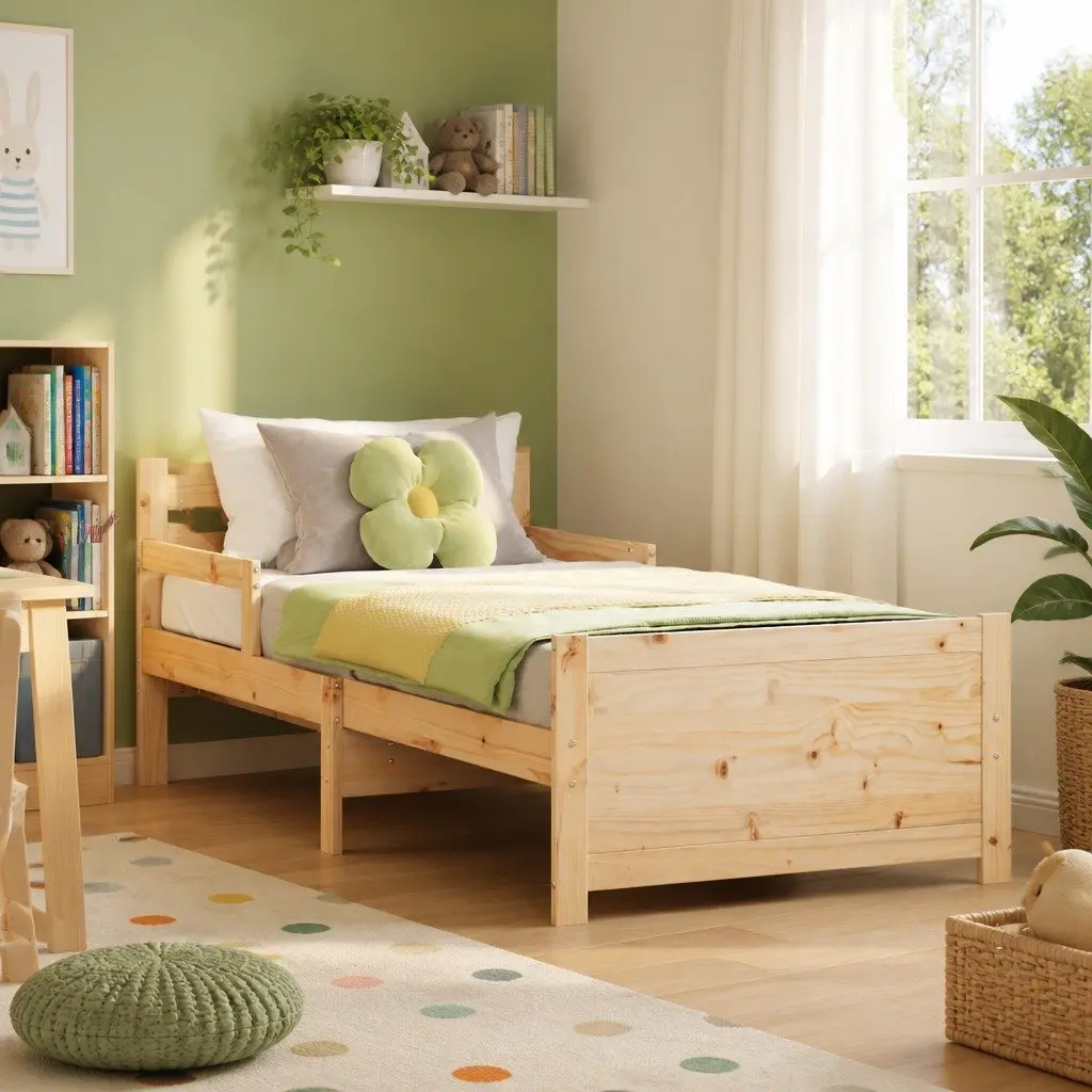 Kids Bed Frame in Solid Pine Wood
