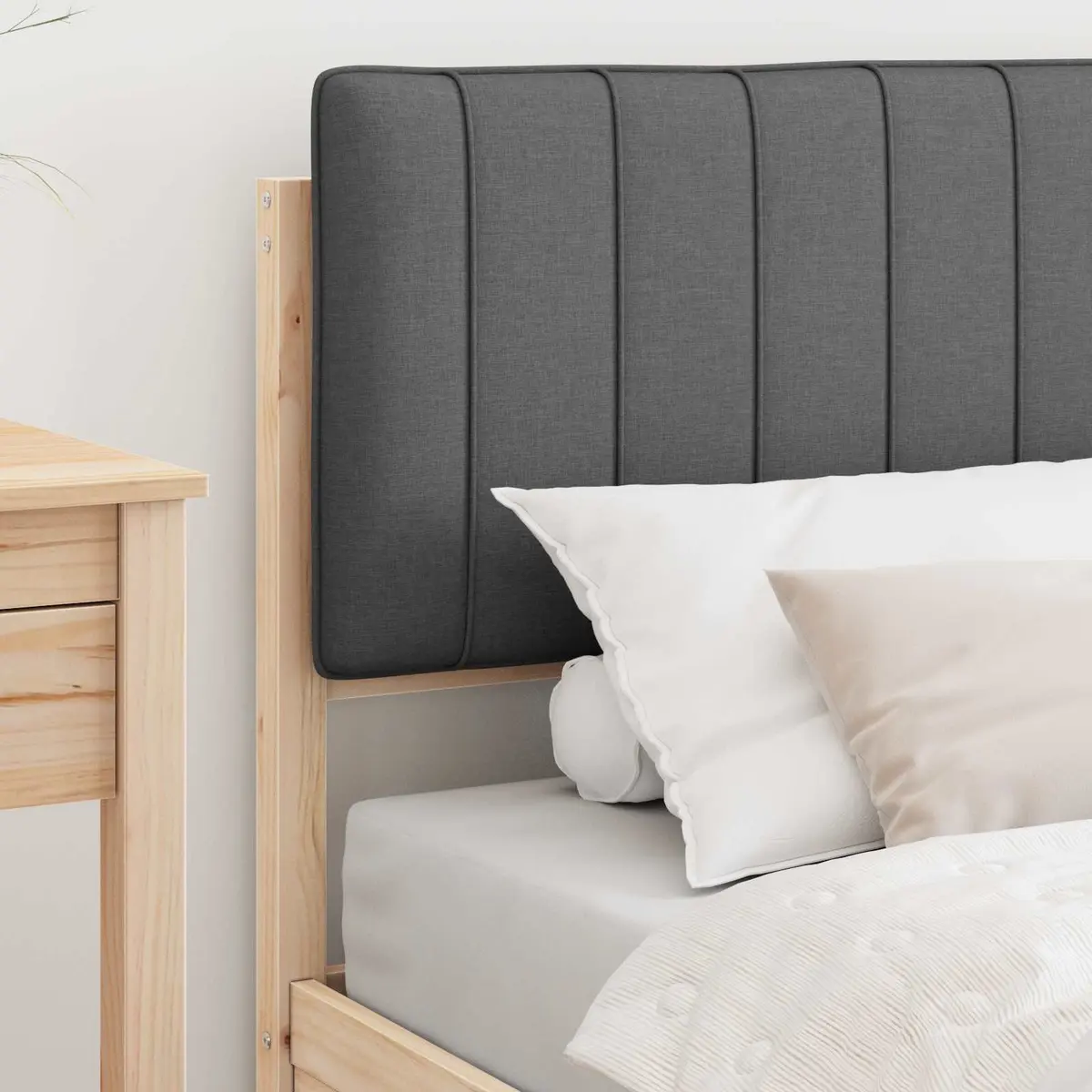 Upholstered Bed Frame in Grey