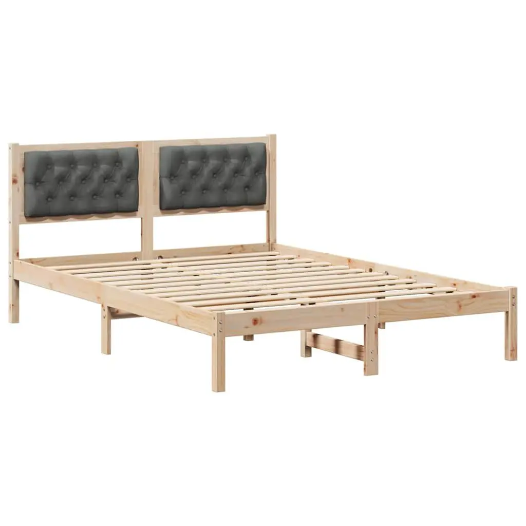 Solid Pine Wood Bed Frame with Minimalist Style