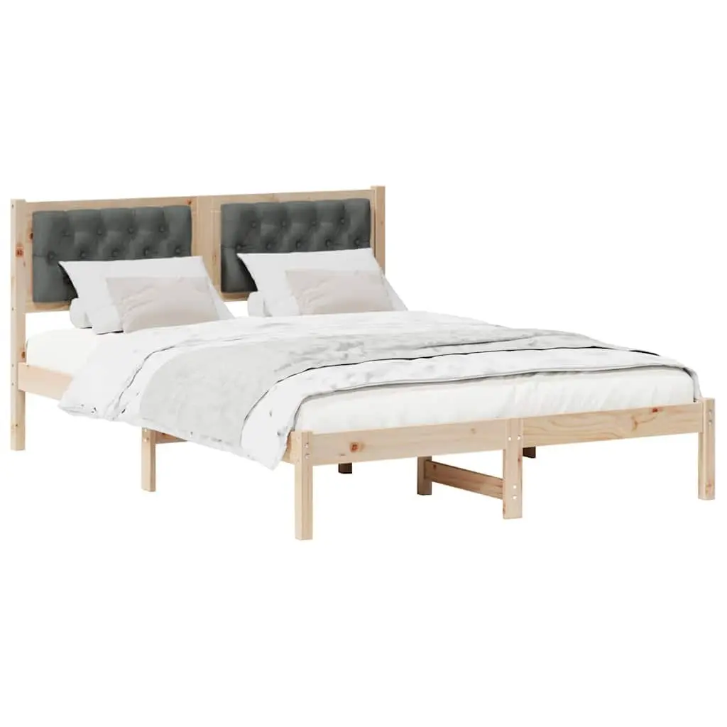 Solid Pine Wood Bed Frame with Minimalist Style