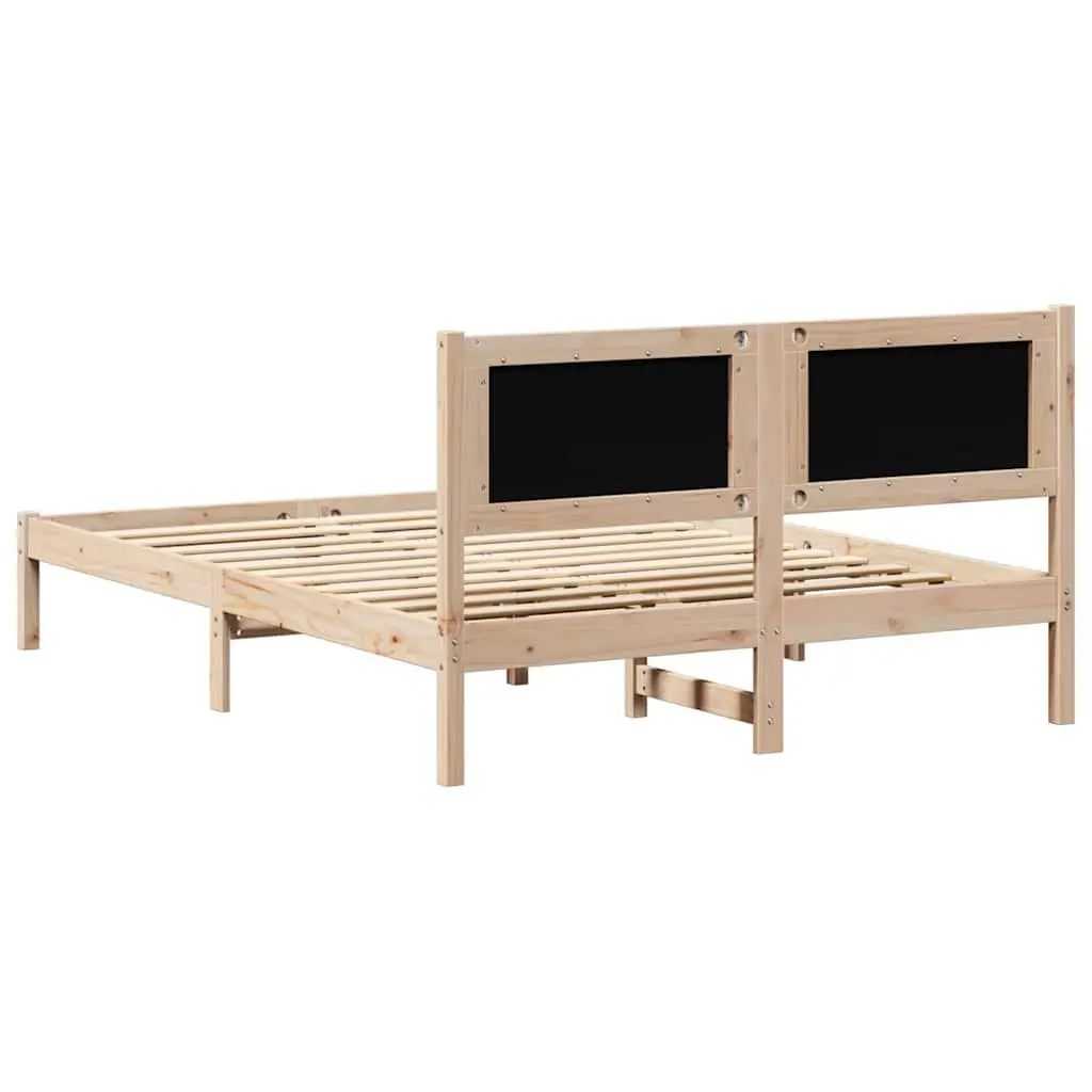 Solid Pine Wood Bed Frame with Minimalist Style