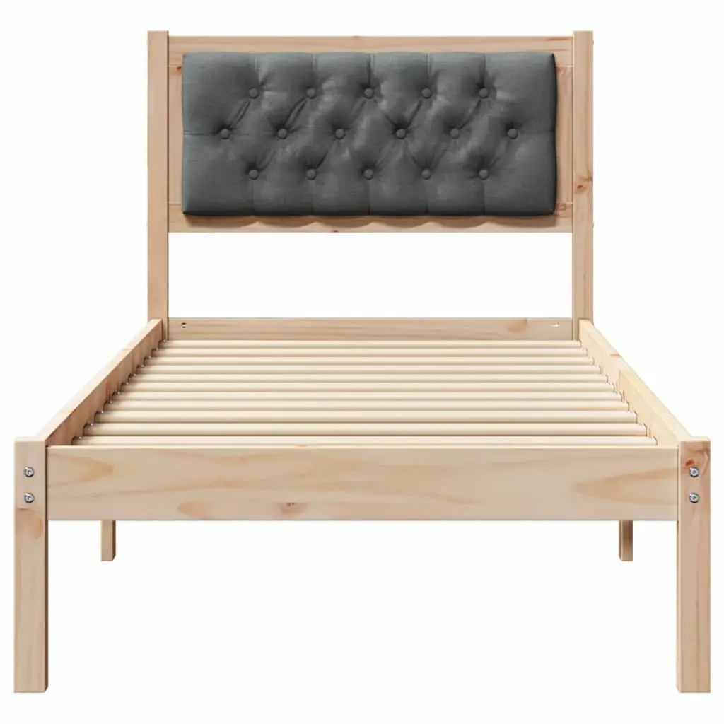 Bed Frame Solid Pine Wood Modern Minimalist 90 x 190 cm Brown