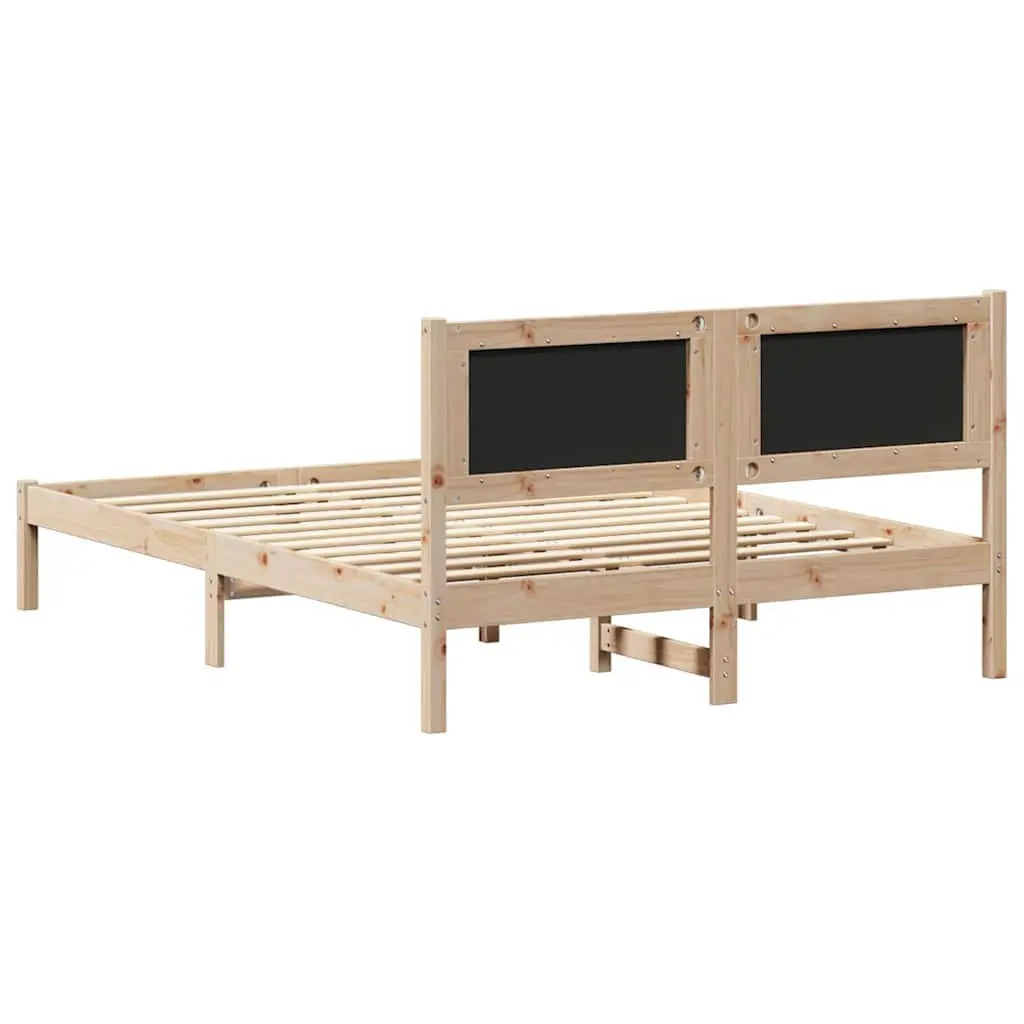 Bed Frame Upholstered Headboard Bedroom Furniture 135 x 190 cm Brown