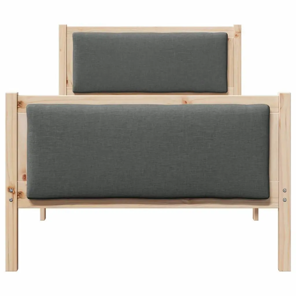 Bed Frame with Headboard 90 x 190 cm Slatted Base Platform Bedroom Furniture