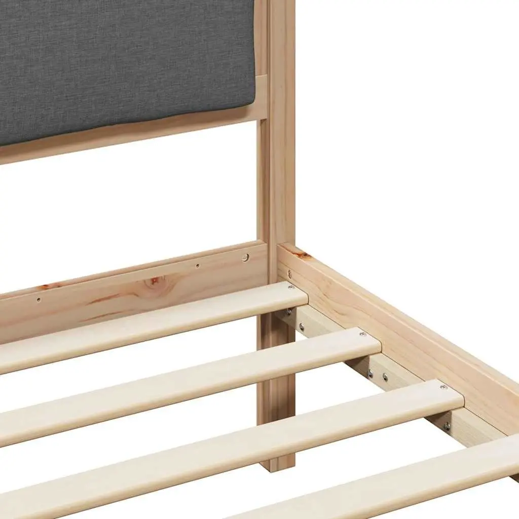 Bed Frame with Headboard 90 x 190 cm Slatted Base Platform Bedroom Furniture