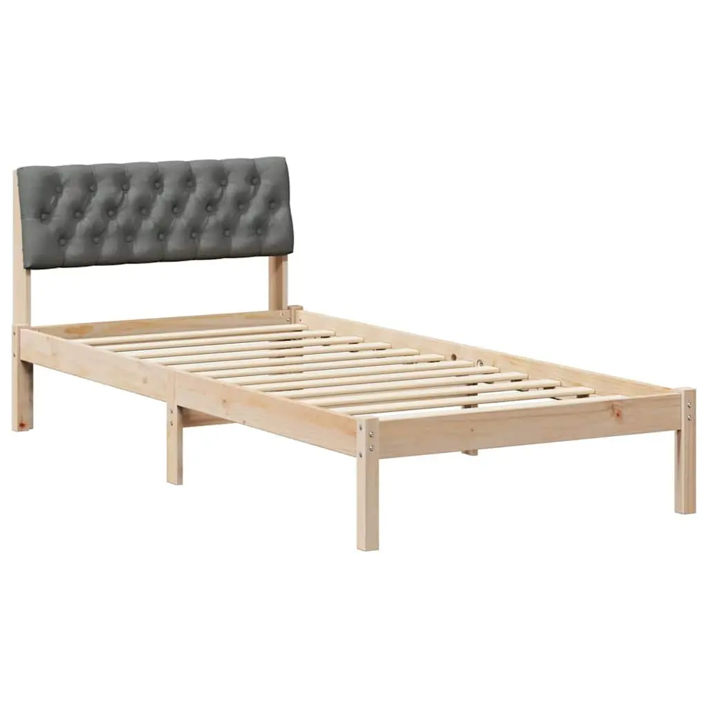 90x190cm Bed Frame with Headboard in Pine Wood