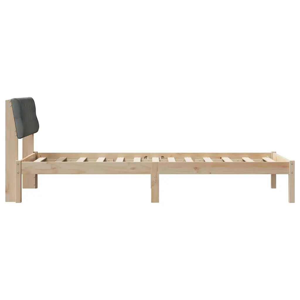 90x190cm Bed Frame with Headboard in Pine Wood