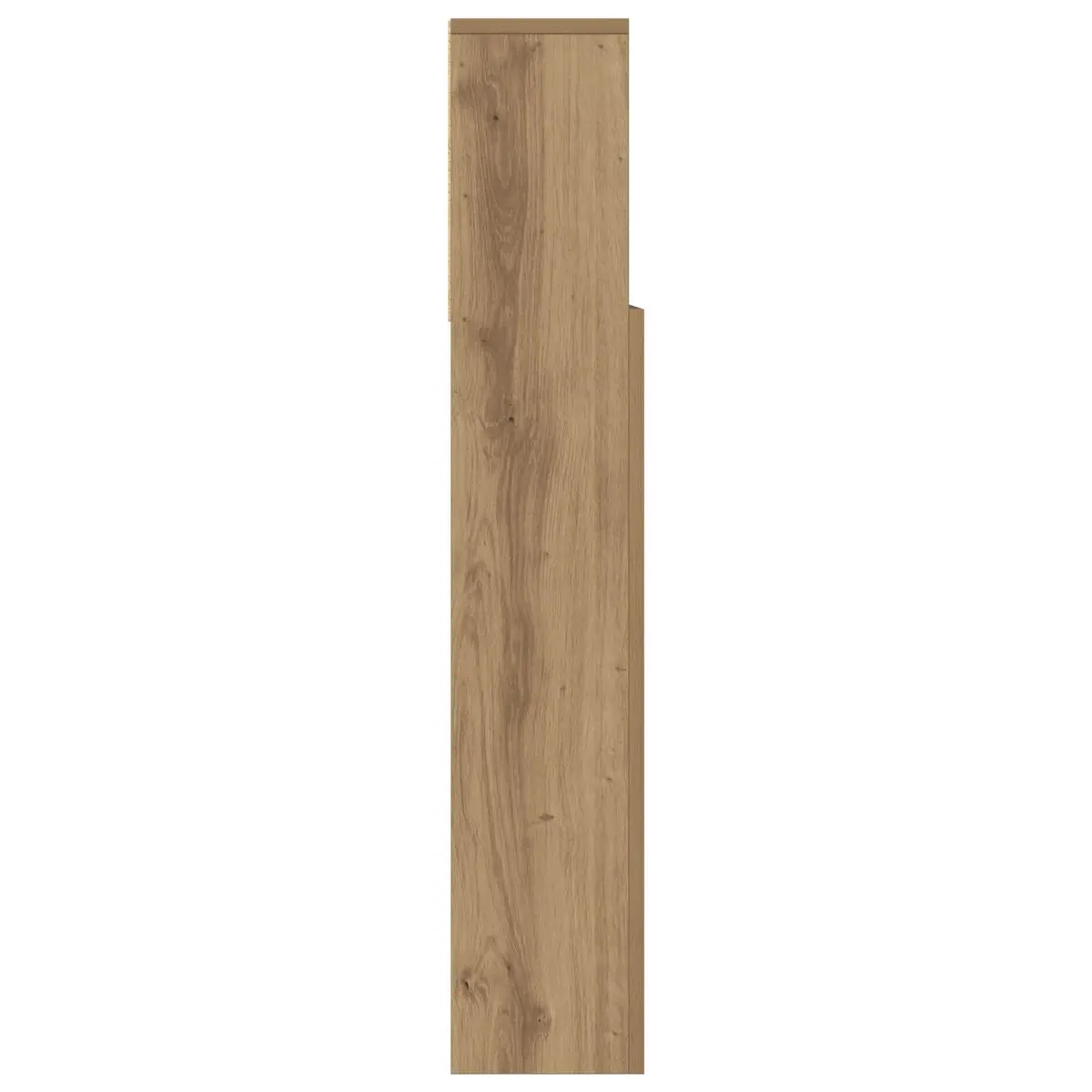 Wall-Mounted Headboard Cabinet Bedroom Storage Shelving Modern Brown Engineered Wood