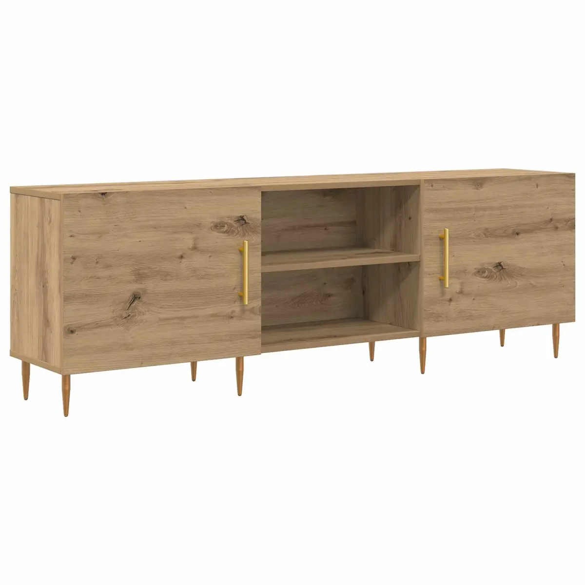 TV Cabinet Modern Rectangular Storage Unit 150cm Brown Engineered Wood