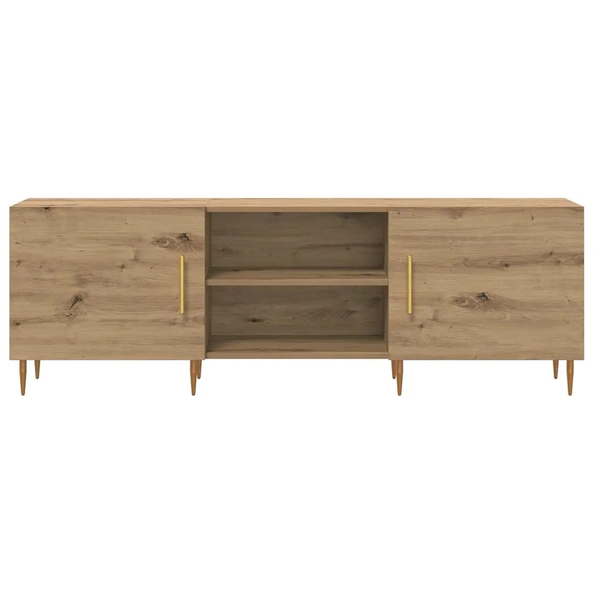 TV Cabinet Modern Rectangular Storage Unit 150cm Brown Engineered Wood
