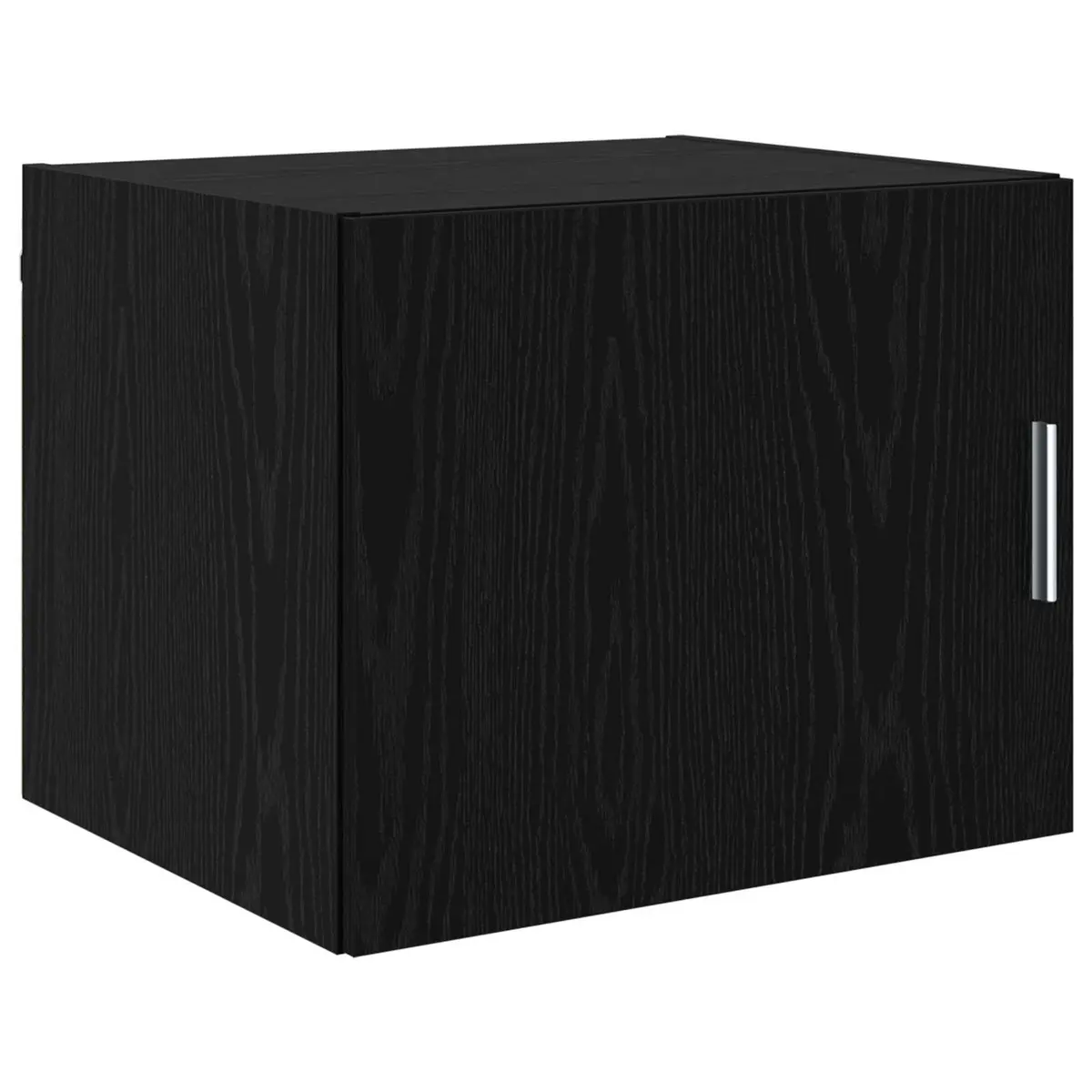 Wall Cabinet Storage Furniture Rustic Wooden Black Oak 50 x 42.5 x 40 cm