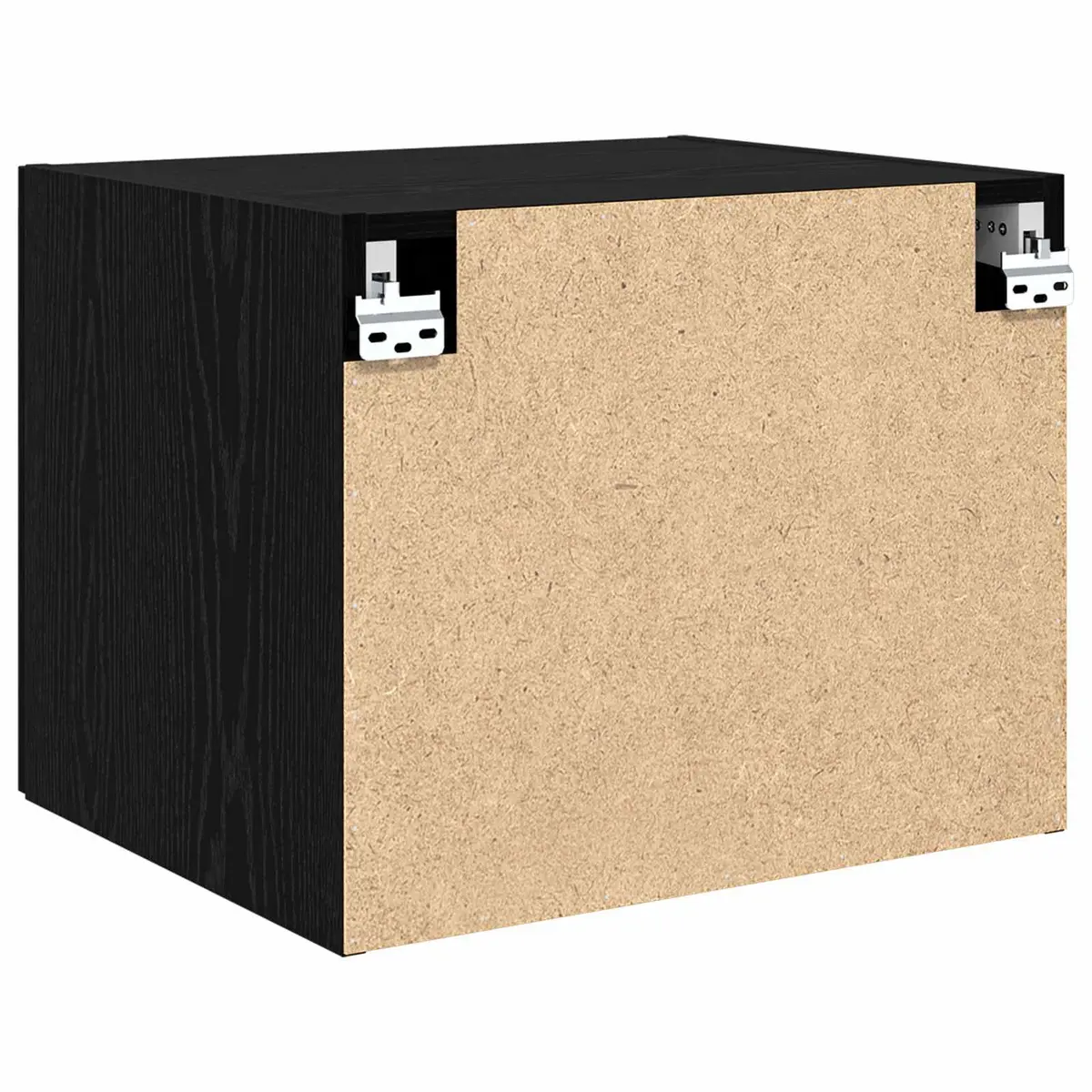Wall Cabinet Storage Furniture Rustic Wooden Black Oak 50 x 42.5 x 40 cm
