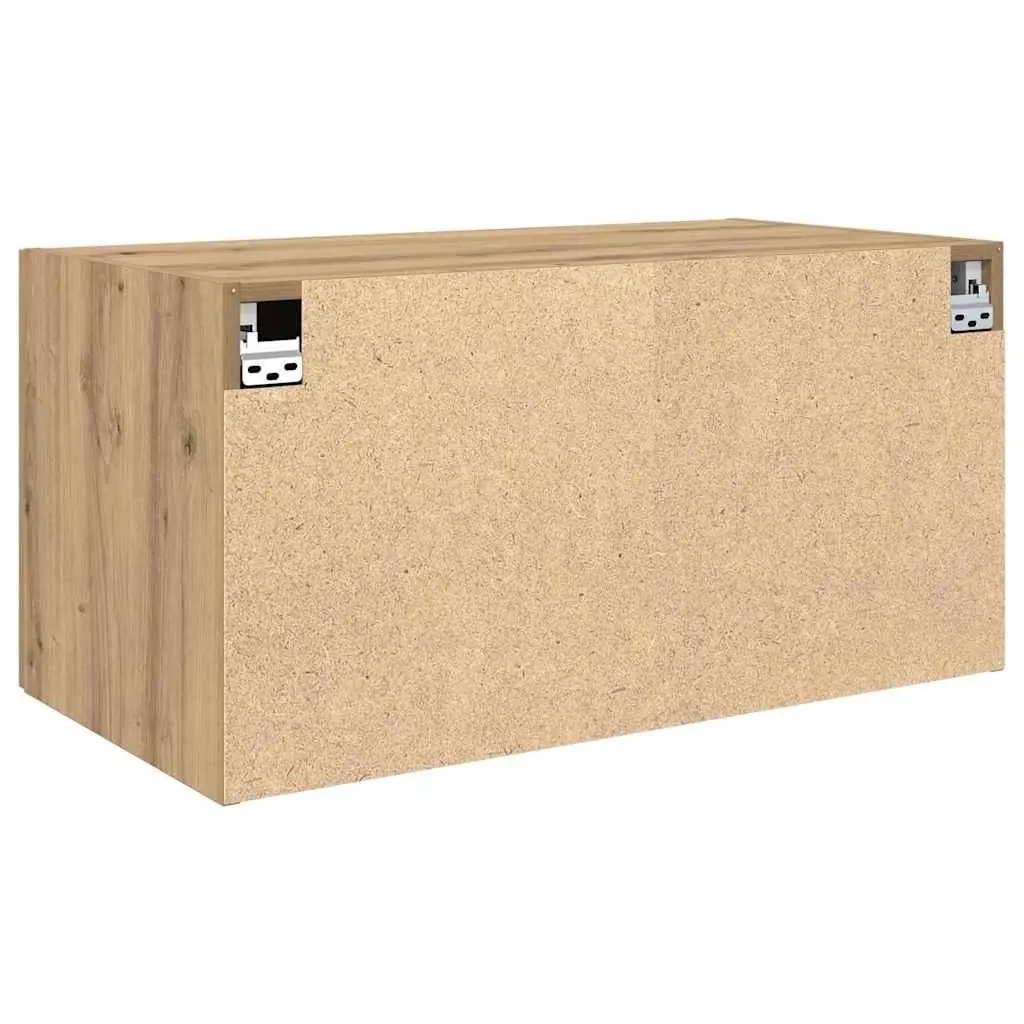 Wall Cabinet Storage Furniture Engineered Wood 80 x 42.5 x 40 cm Brown