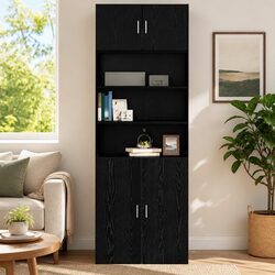Reliable Black Oak Wall Cabinet: Functional and Affordable