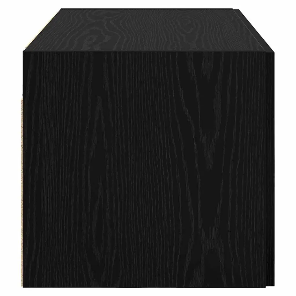 Wall Cabinet Black oak Storage Furniture Engineered Wood Sideboard 80x42.5x40cm