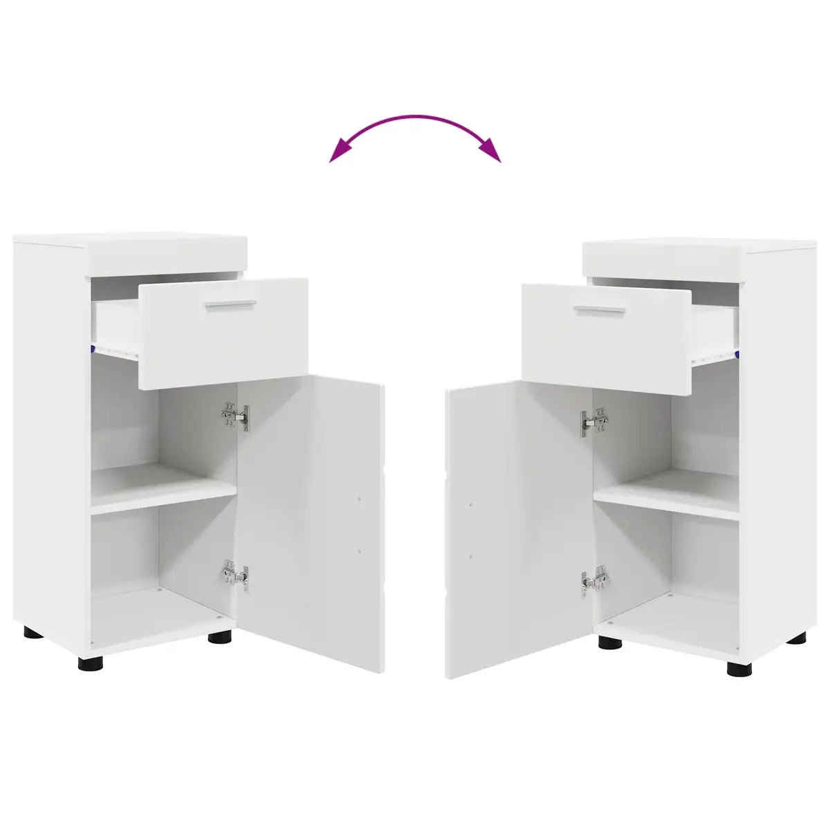 Bathroom Vanity Unit Storage Cabinet White Matte 37 x 31.5 x 82 cm