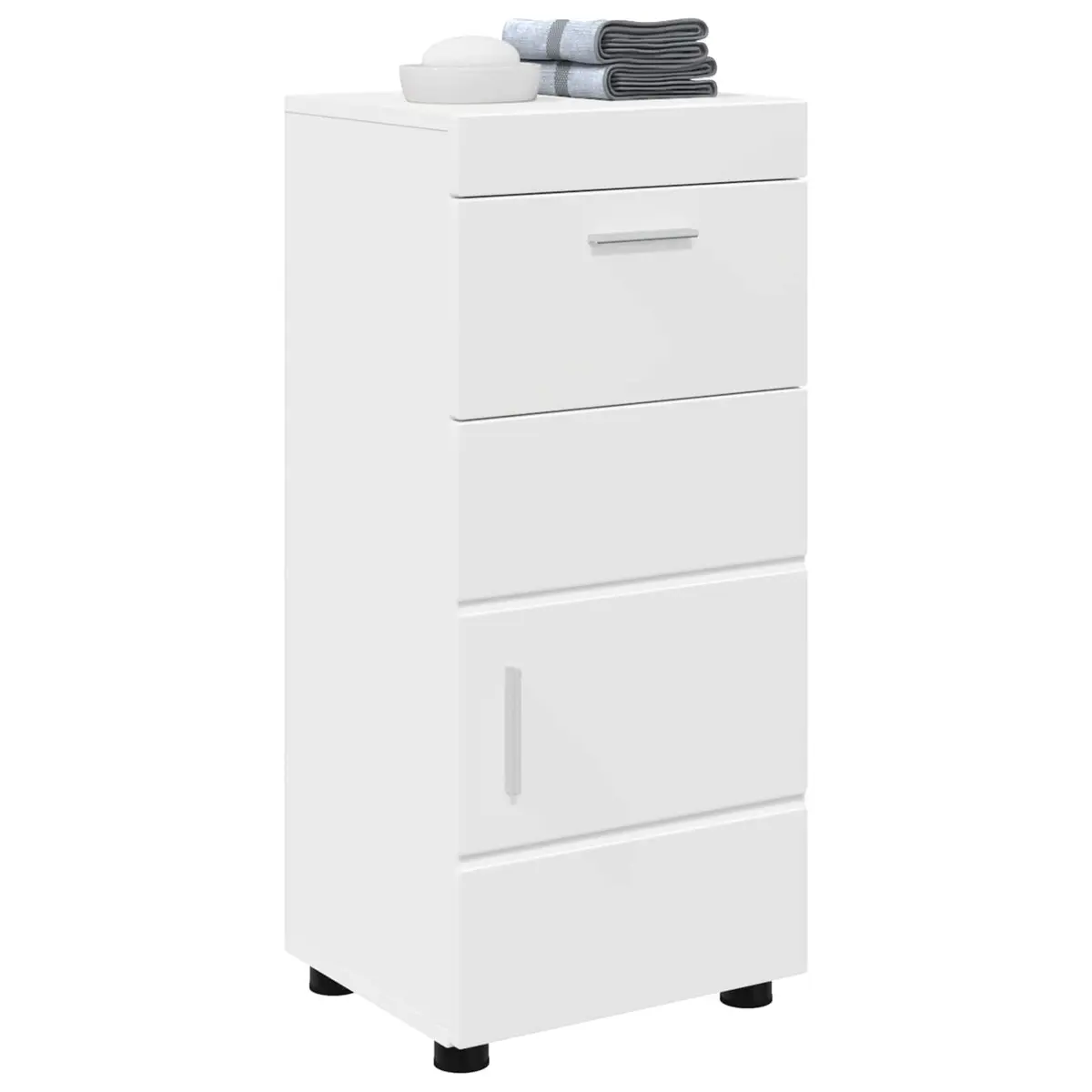 Bathroom Vanity Unit Storage Cabinet White Matte 37 x 31.5 x 82 cm