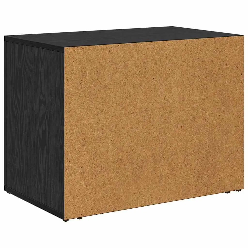 Bedside Cabinet Bedroom Storage 35 x 60 x 50 cm Black Oak Engineered Wood