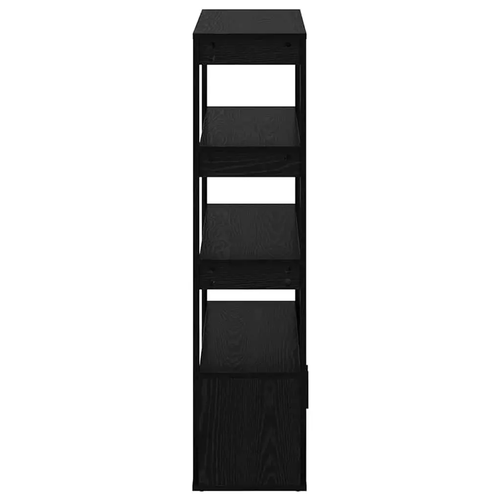 Sideboard Storage Cabinet Buffet Adjustable Shelves Black Oak 30 x 80 x 119.5 cm
